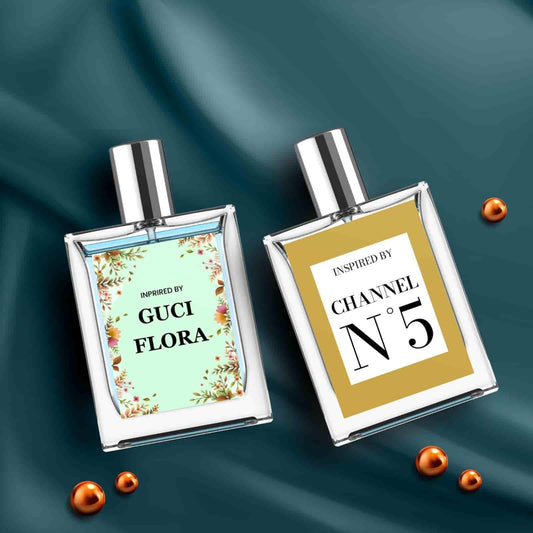 💖 Luxury Floral & Musk Perfume – Gucci Flora + Chanel N5 50ml (2 Bottles)