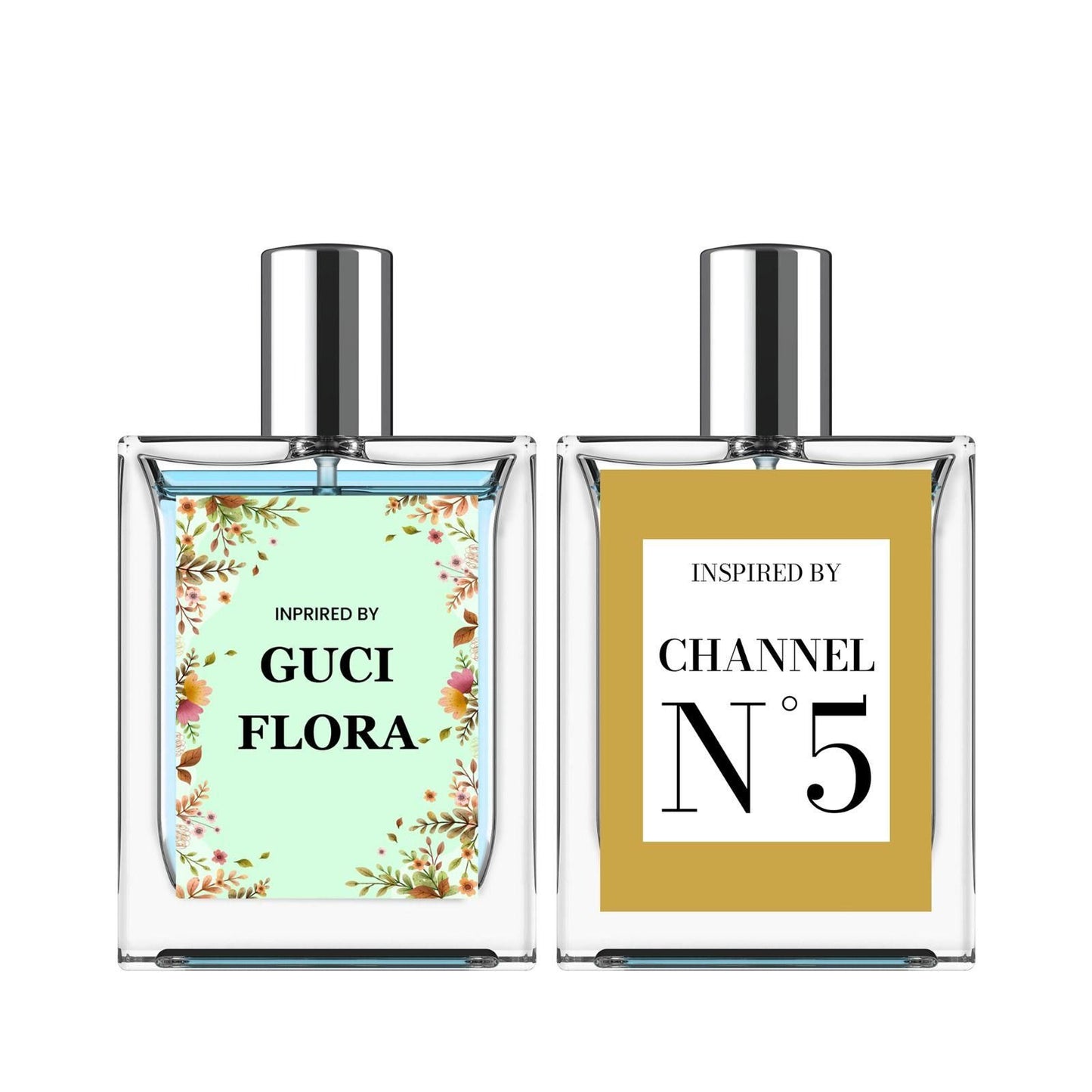 💖 Luxury Floral & Musk Perfume – Gucci Flora + Chanel N5 50ml (2 Bottles)