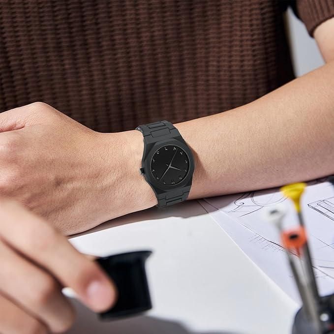 🖤 Elegant Black Arabic Dial Analog Watch – Daily Wear 🌟